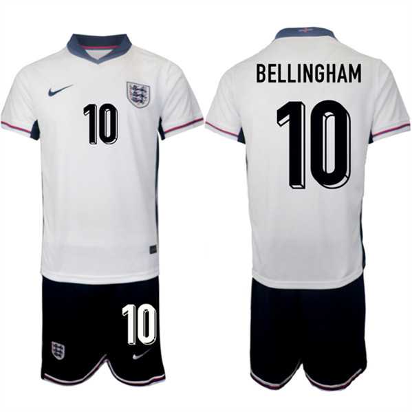 Men's England #10 Jude Bellingham 2024-25 White Home Soccer Jersey Suit,We sell and wholesale Men's England #10 Jude Bellingham 2024-25 White Home Soccer Jersey Suit on line form chian!